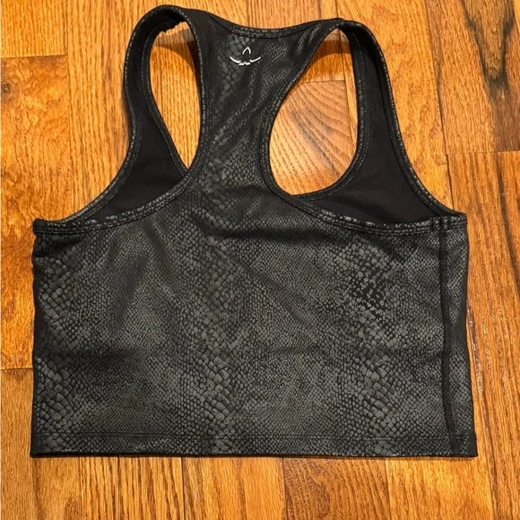 Beyond Yoga Black Viper First Class Cropped Tank Built In Sports Bra - Picture 3 of 5